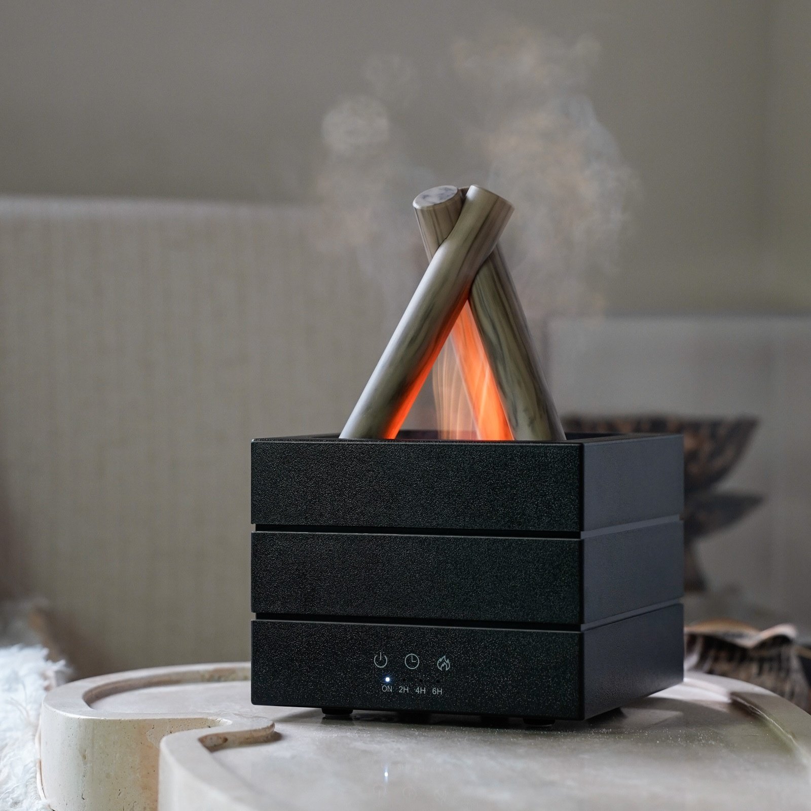 Flammen Aroma Diffuser – Luftbefeuchter mit LED-Flammeneffekt
